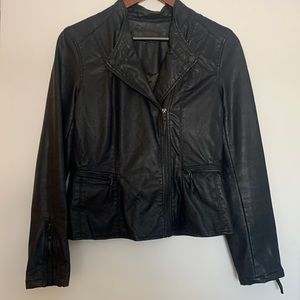 Blank NYC Faux Leather Motto Jacket